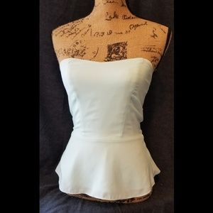 EXPRESS Strapless Peplum Top